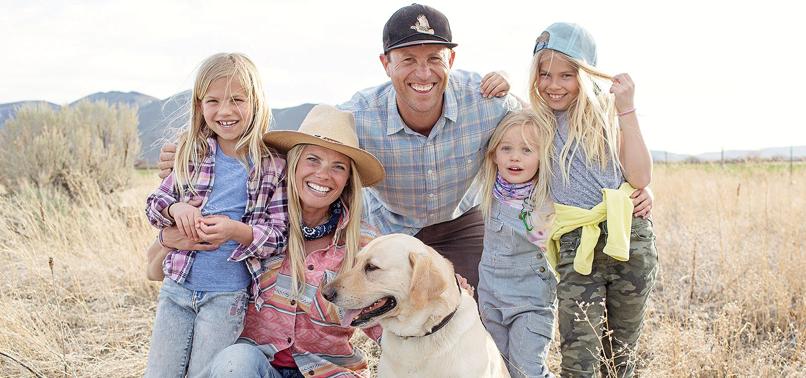 Aaron Hill together with his family